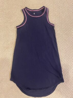 GAP Navy Tank Dress with Pink Trim Accents